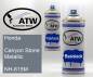 Preview: Honda, Canyon Stone Metallic, NH-615M: 400ml Sprühdose + 400ml Klarlack - Set, von ATW Autoteile West.